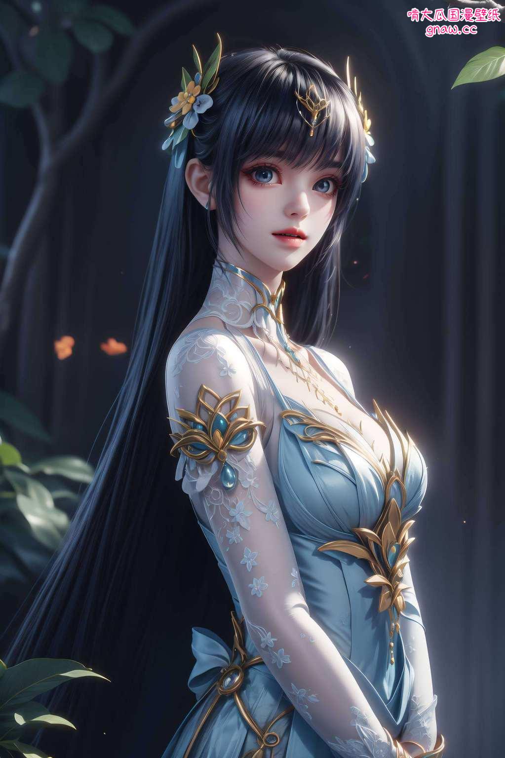 她的脸部壁纸在这绚烂的玄幻世界中