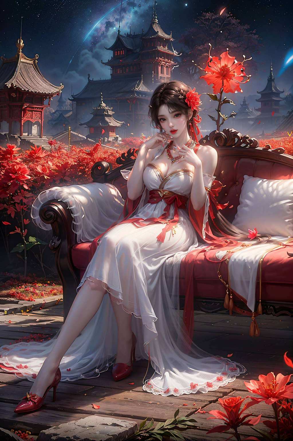 让我来介绍一下这位国漫界的璀璨明星——超高清4k壁纸火灵儿！她是完美世界中的火辣女神嘿