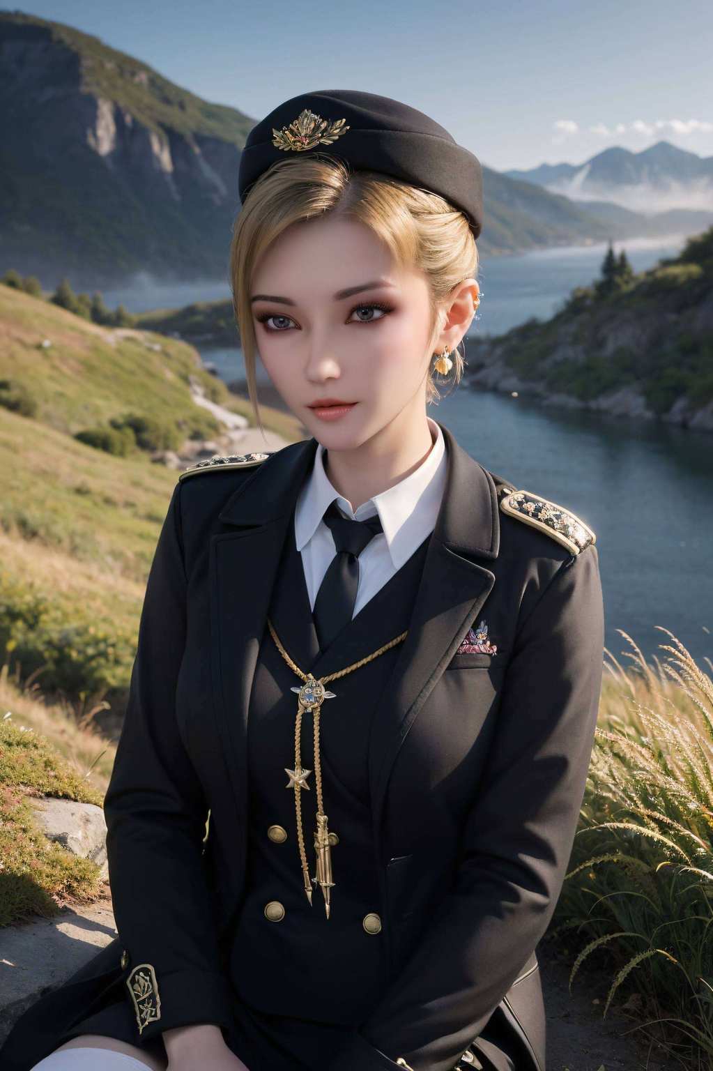 雄兵连的勇猛身影与她相映成趣如同壁纸上的绝美画卷