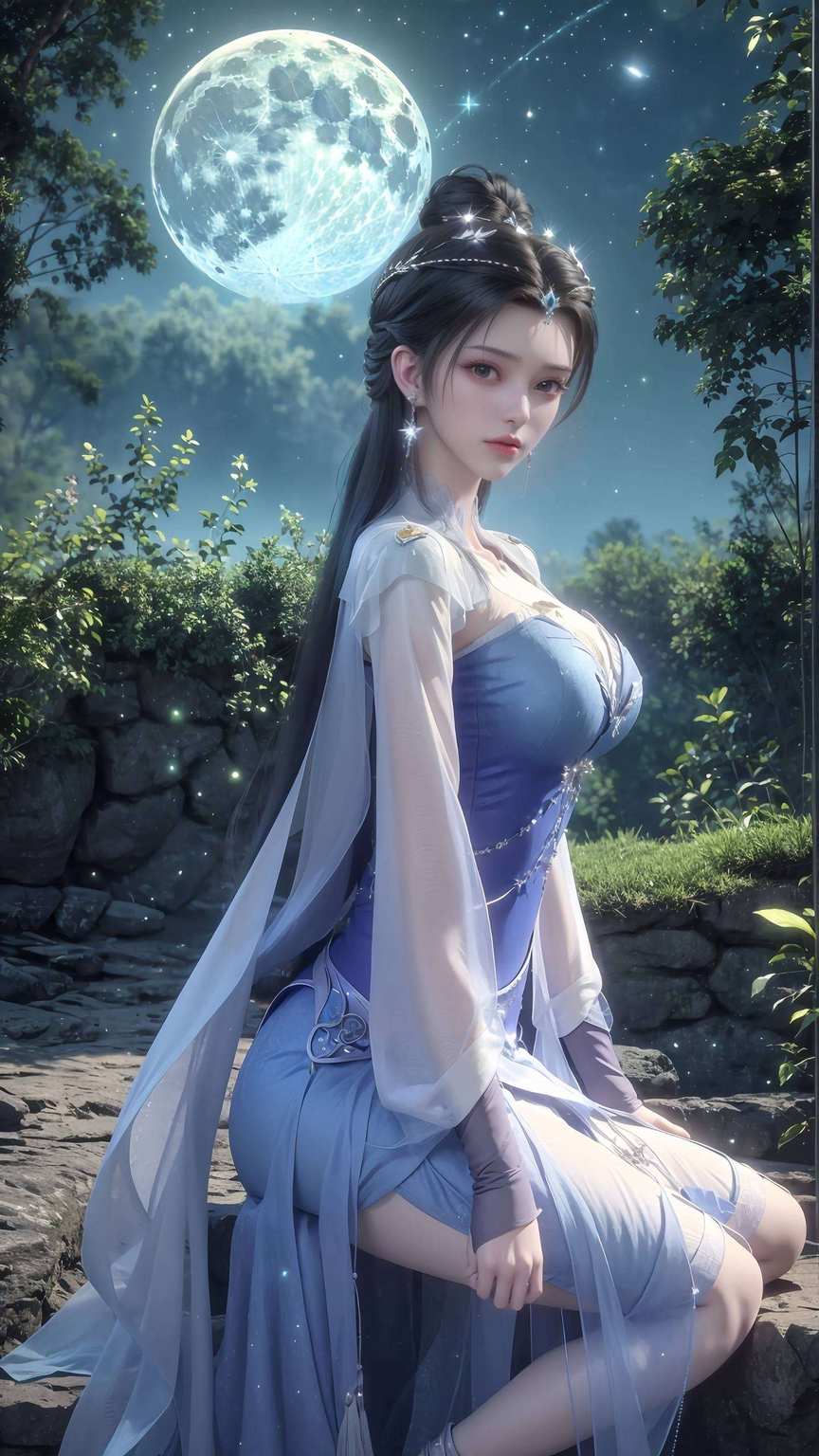 慕婉舞纱画卷壁纸