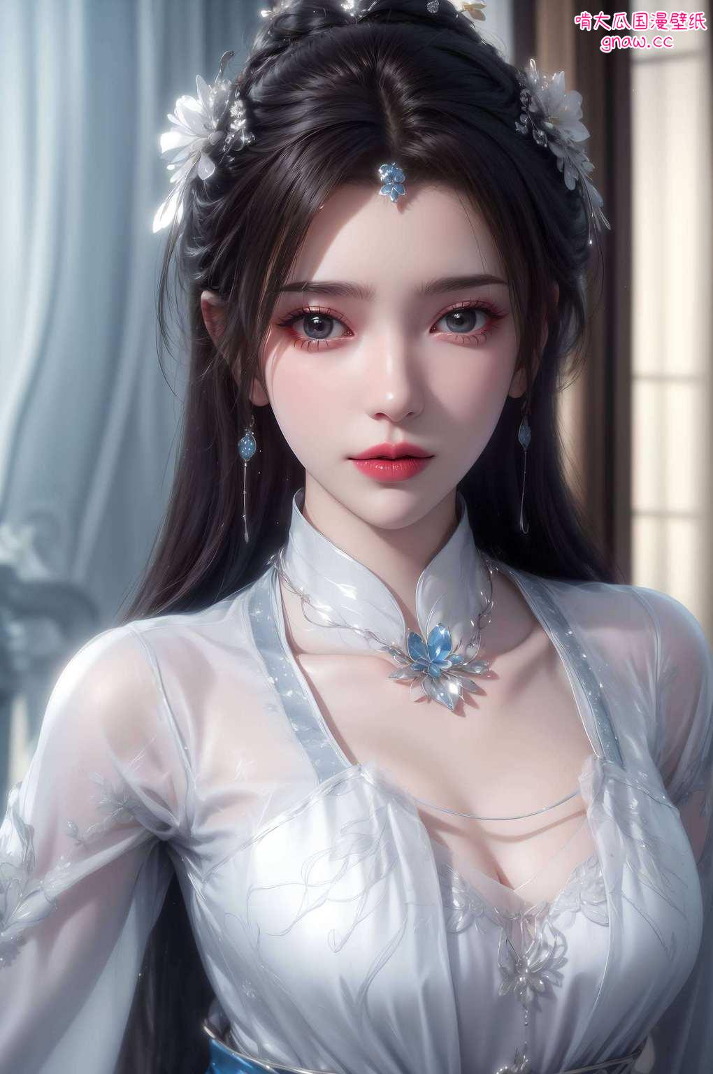 成为了手机壁纸上的横屏丽景李慕婉以其翩翩仙姿