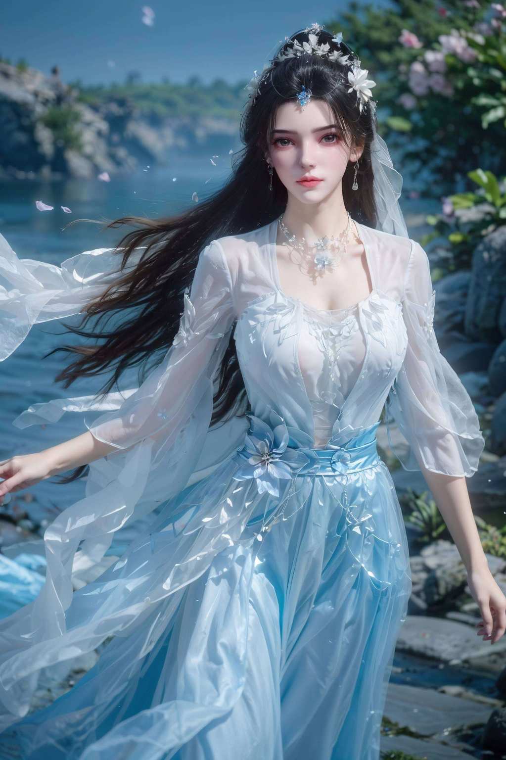 她的照片远景壁纸为你的iPhone增添一抹仙韵