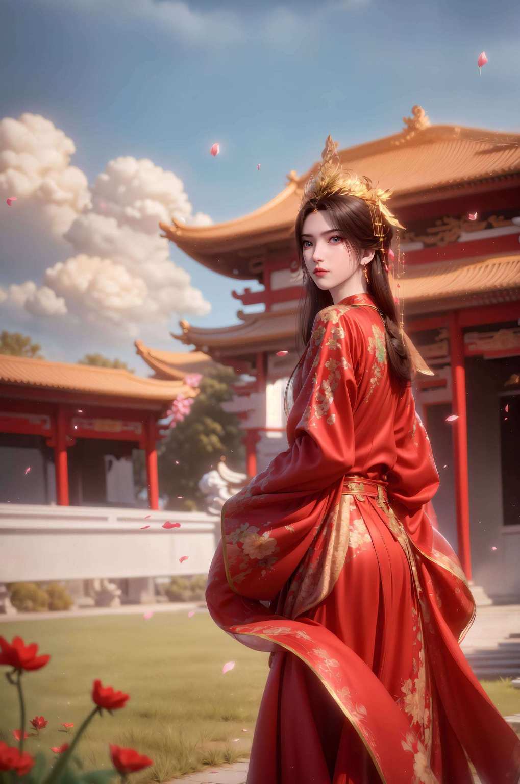 每一次换装都让人眼前一亮时而身着仙逆壁纸的飘逸长裙