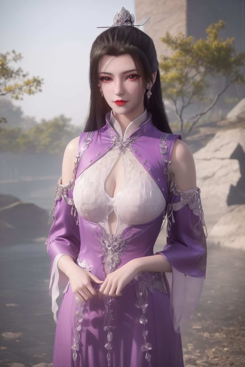 国漫女神柳眉的灵动身影凸显出她的仙逆之美