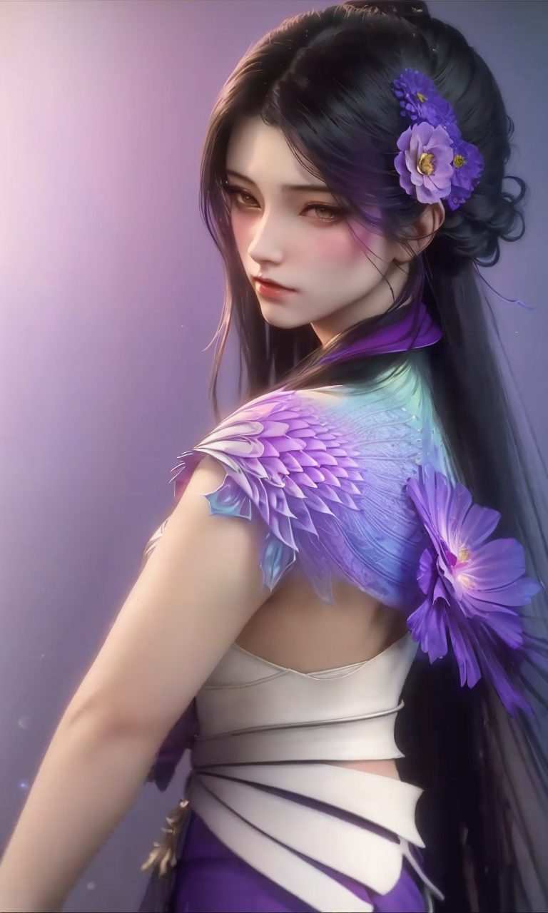 柳眉动态画中女神韵无穷