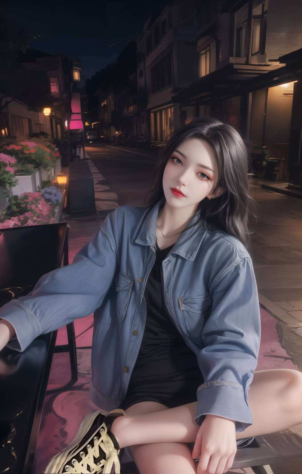 七彩吞天蟒环绕她的眼神犹如寒冰