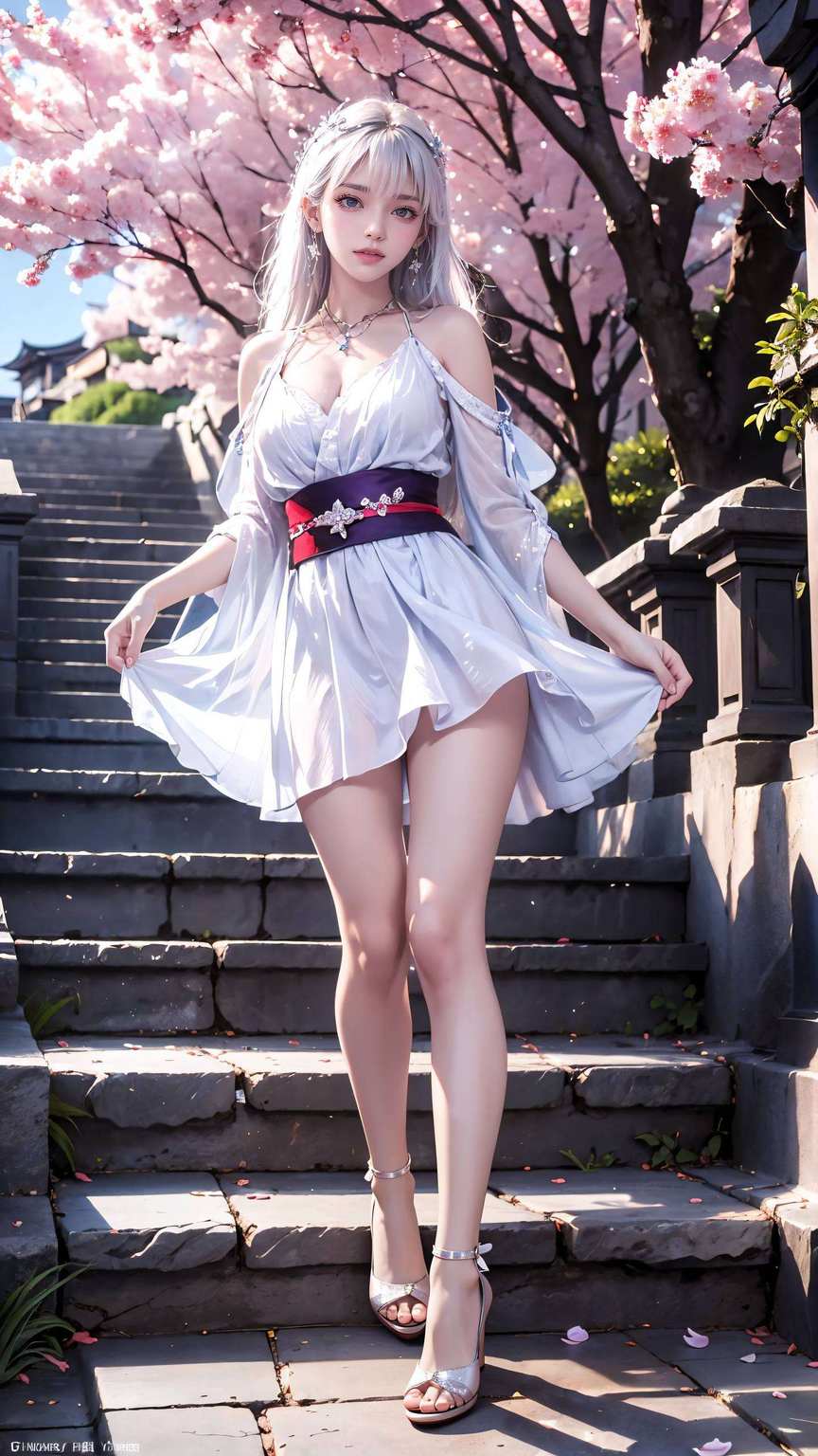 她的倩影灵动而神秘