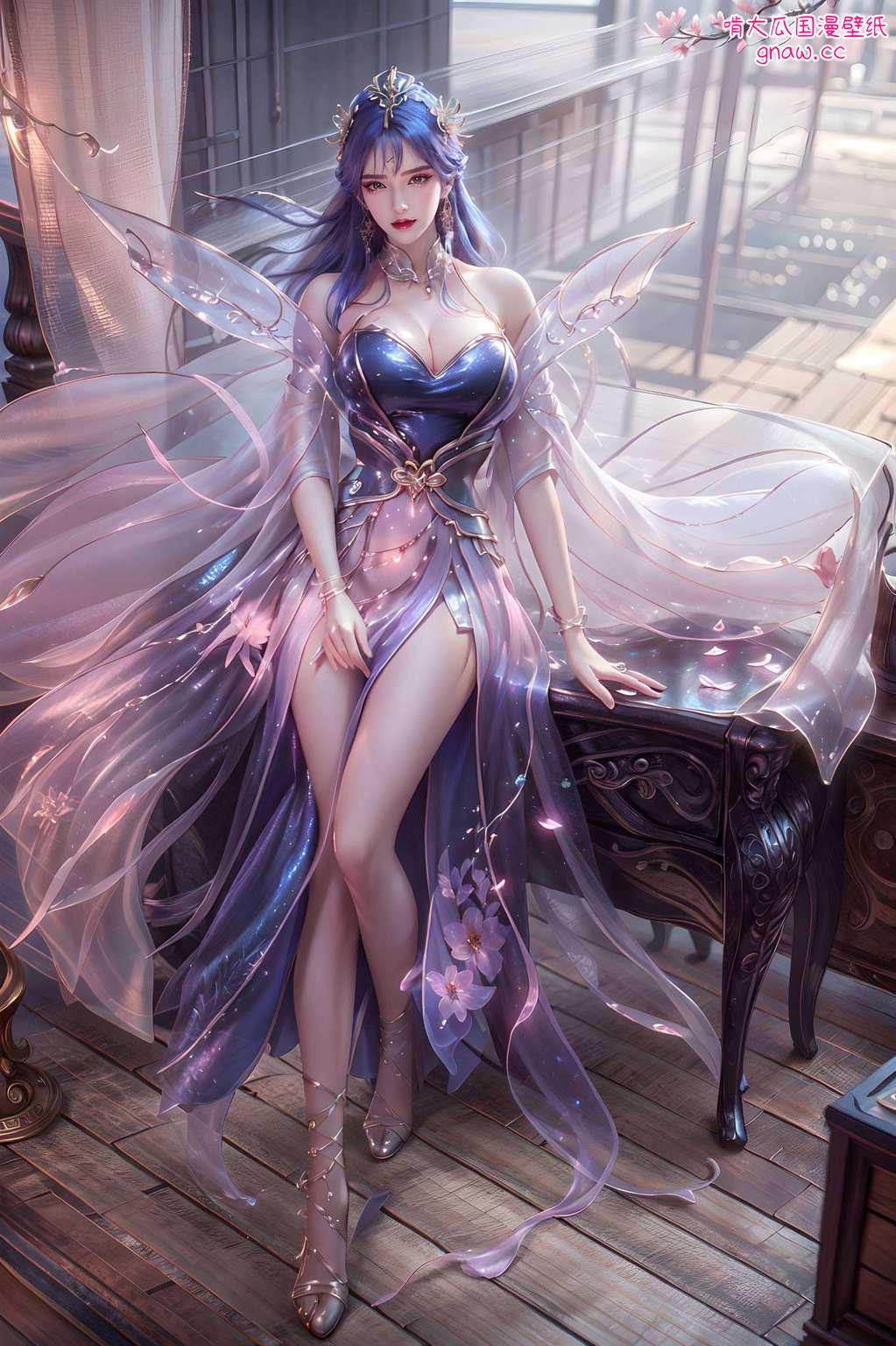 更有玄幻气息想要电脑锁屏壁纸换个新面貌吗？我这儿有一批新鲜出炉的国漫女神ai壁纸