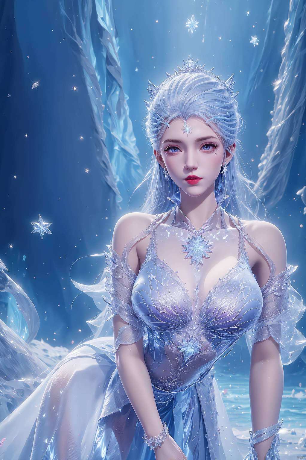 是手机屏幕上的一抹玄幻风情你的iPhone壁纸上是她那宛如冬日精灵的倩影