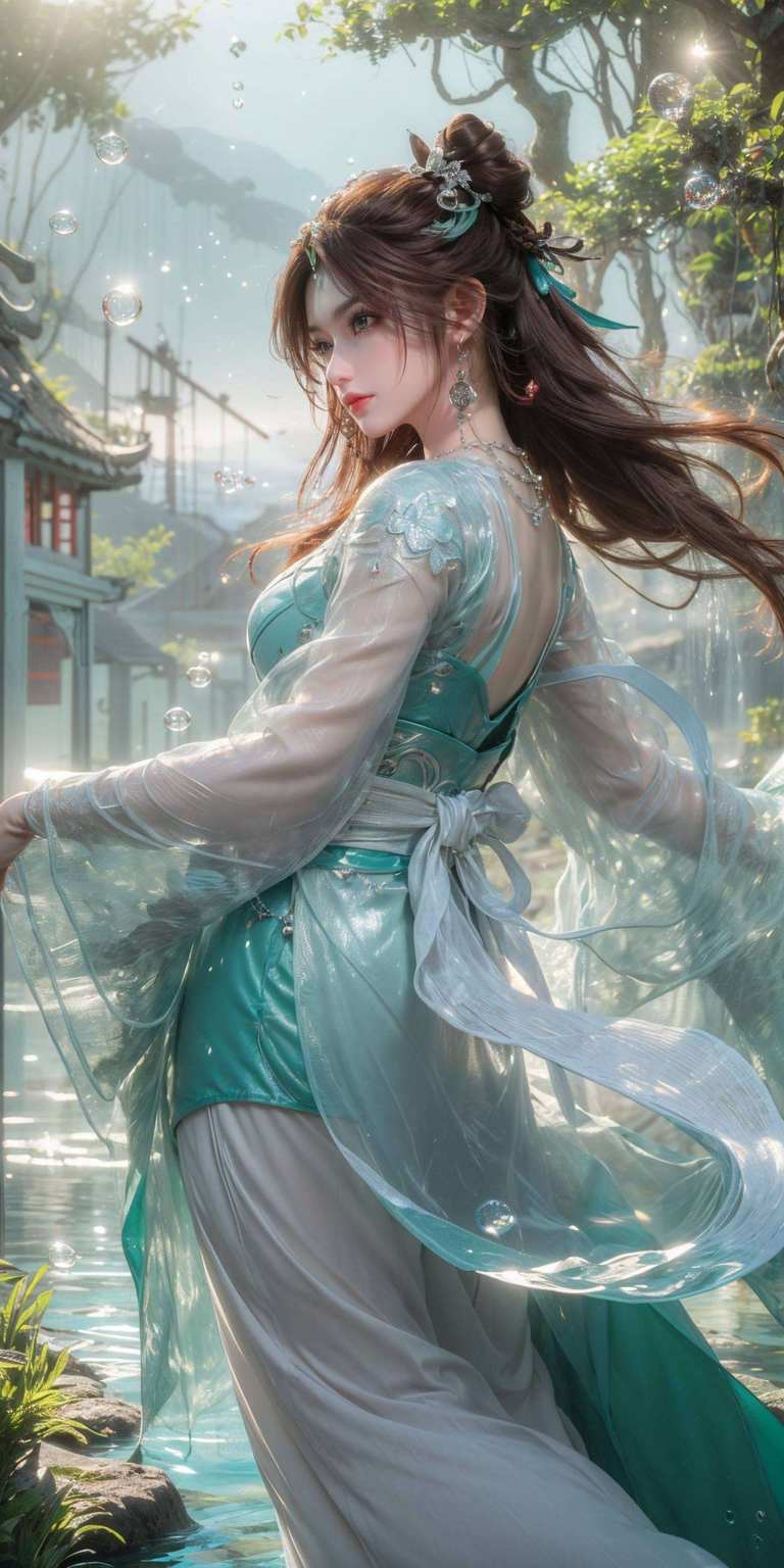 她是国漫中的绝世美女如同风中摇曳的莲花