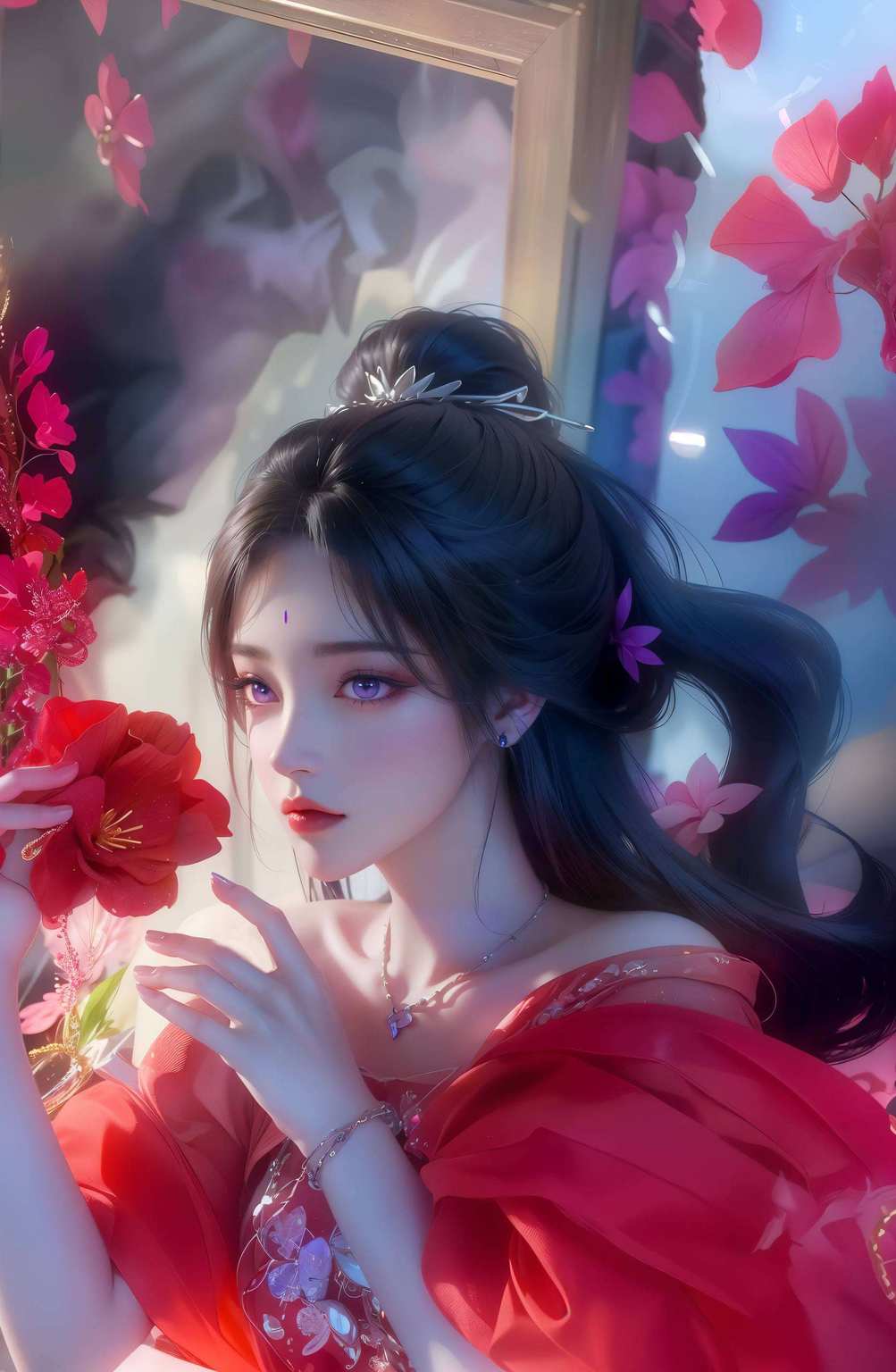 月婵那优雅的姿态仿佛从完美世界中走来