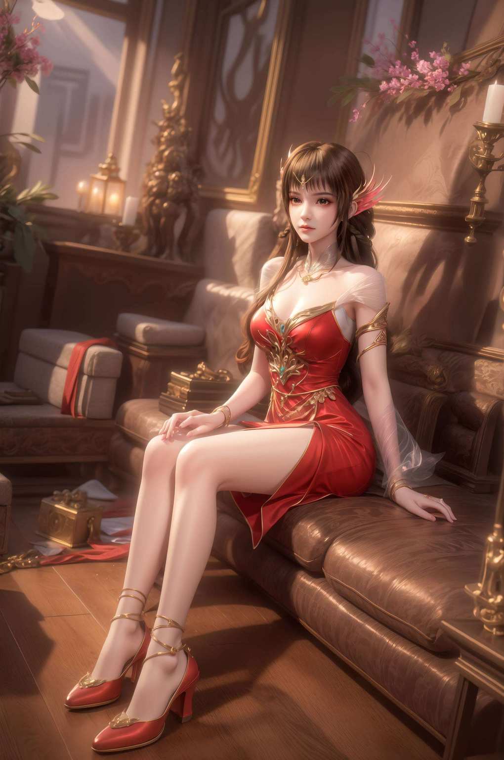 美女翩翩舞观云起云落
