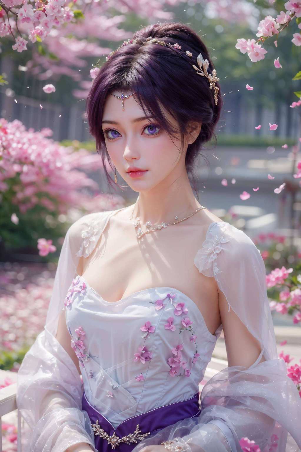 她优雅的姿态展现出无尽的玄幻魅力