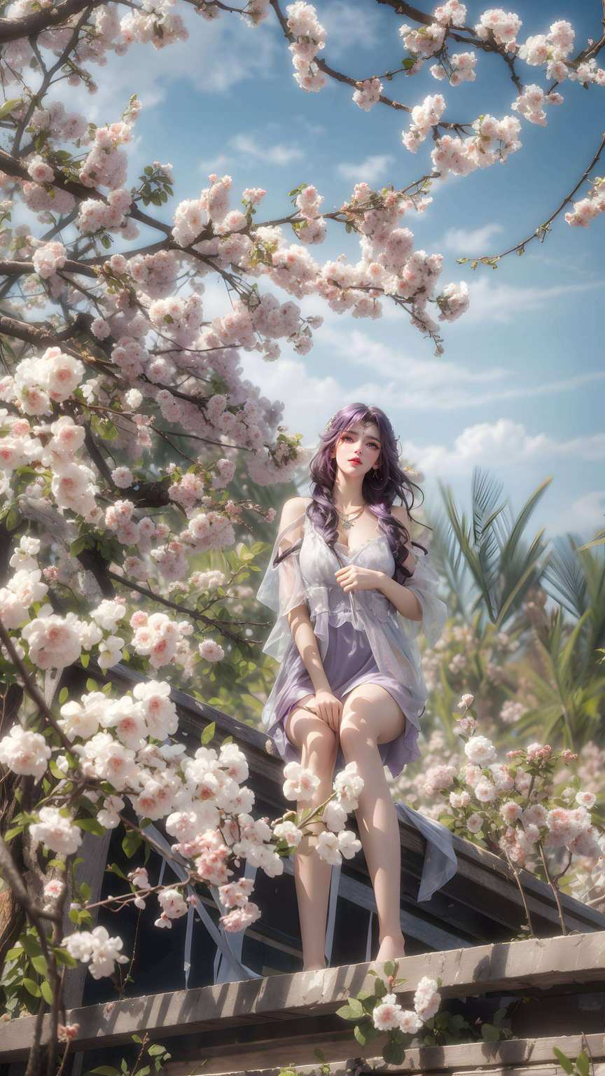 曦映碧空瑰丽国漫女神