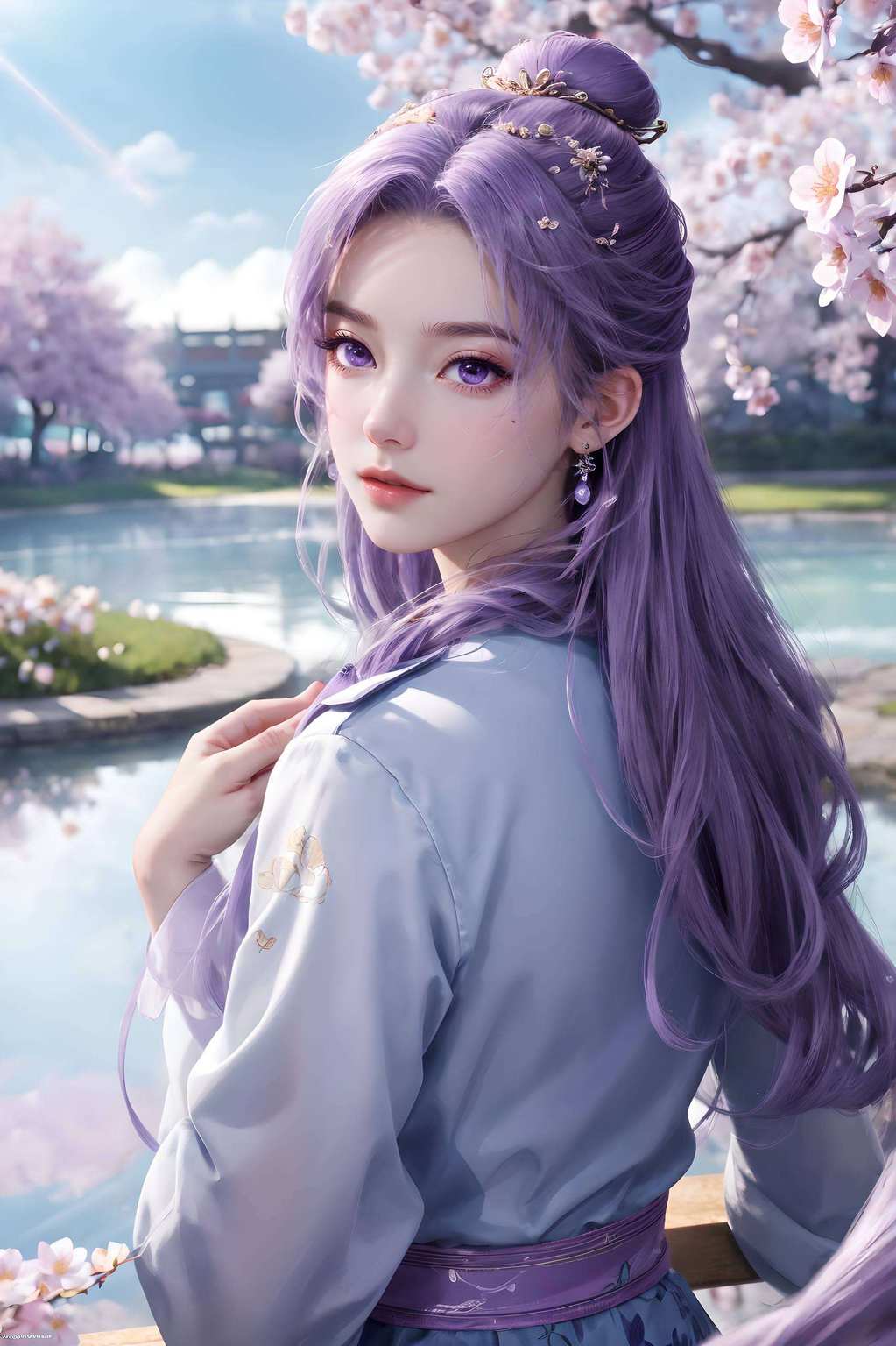横屏动态图带你穿越到师兄的身边感受国漫美女的魅力