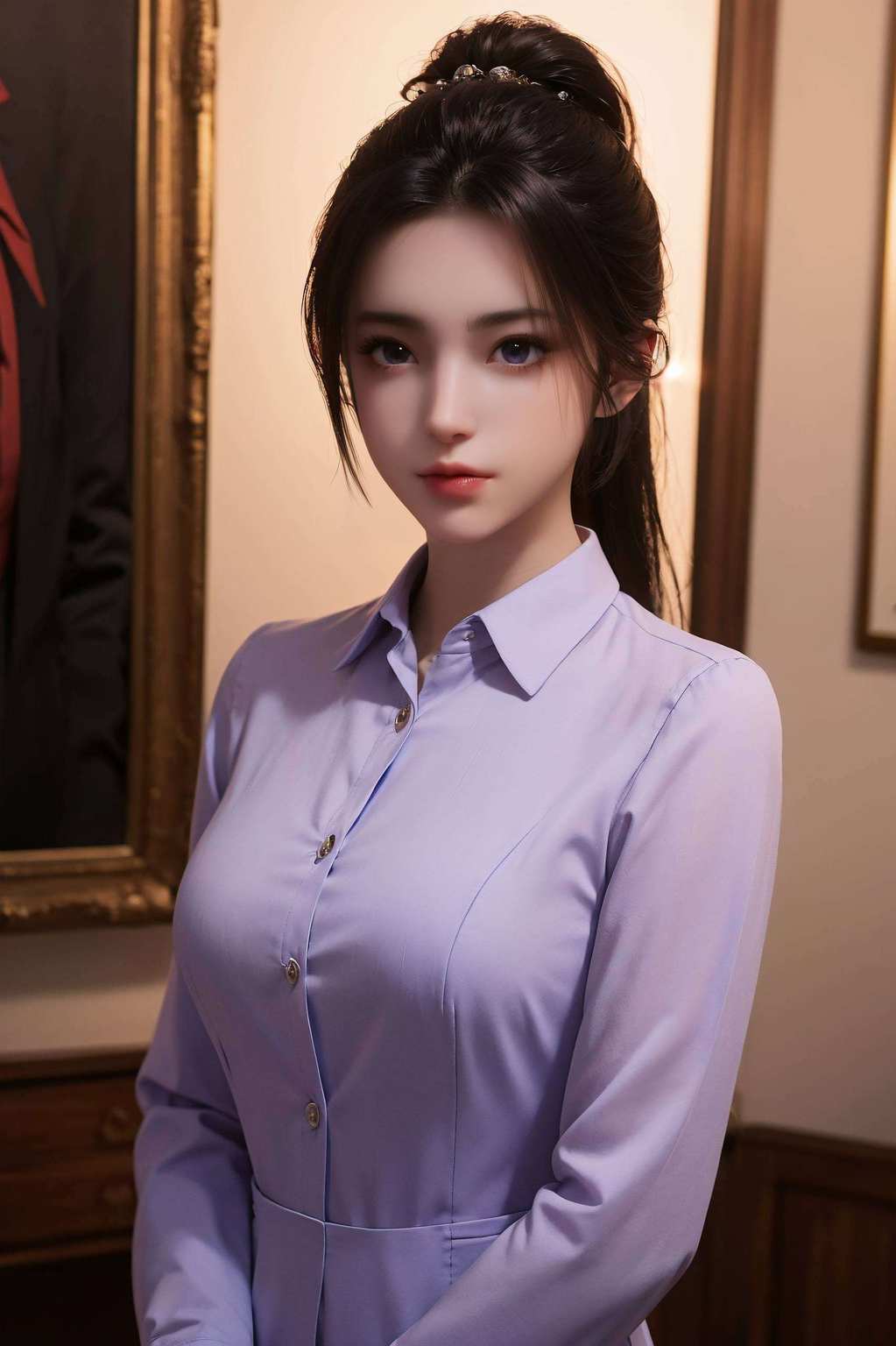 眼神中藏着无尽的玄幻奥秘美得令人窒息