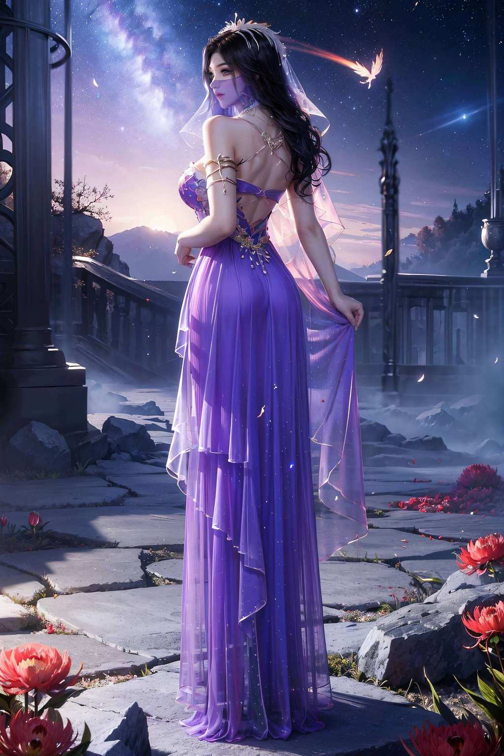紫灵壁纸女神灵动现；玄幻世界内